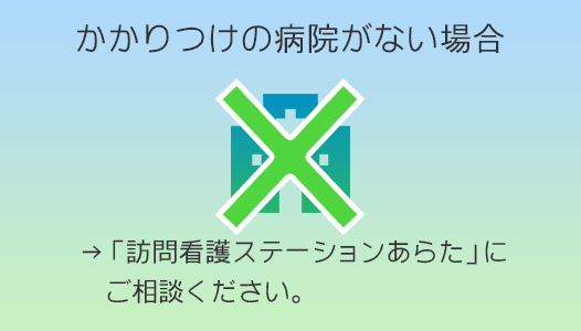 かかりつけの病院がない場合